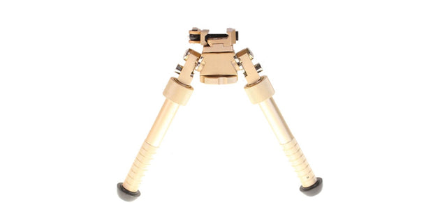 Extendable Folding Bipod with Extension Collar, 6-9", Quick Detach Mount, Bronze/Gold - HR Tactical Innovations