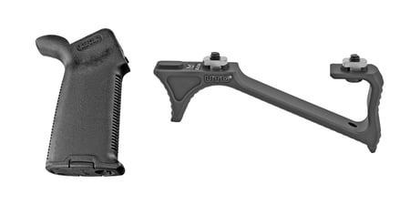 Omega Deals Magpul AR-15 MOE+ Grip - Black + Leapers, Inc. - UTG Ultra Slim Angled Foregrip, M-Lok, Black - HR Tactical Innovations