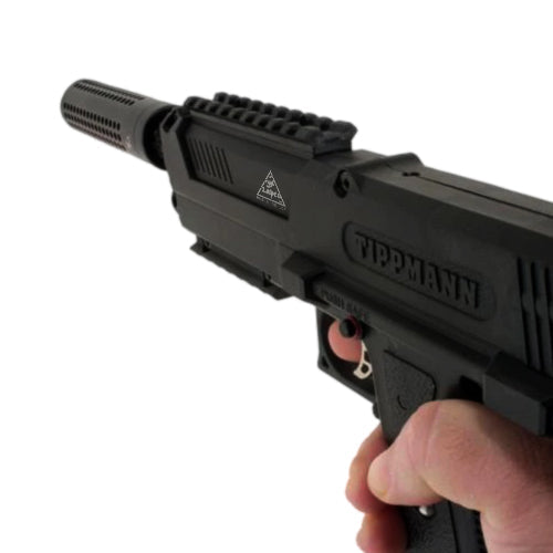 Front Block With Picatinny Rail for the TiPX – Black/Flat Dark Earth — alternate view 3