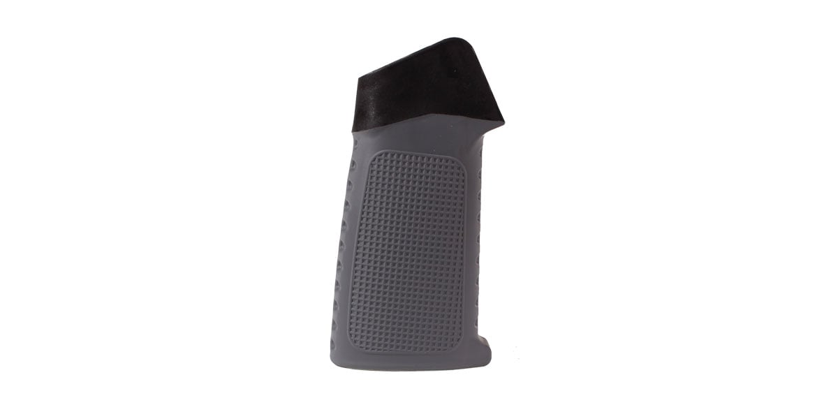 Team Accessories Corp AR-15 Polymer Rubber Coated Pistol Grip - Straight Top Grip, Grid Texture - Gray - HR Tactical Innovations