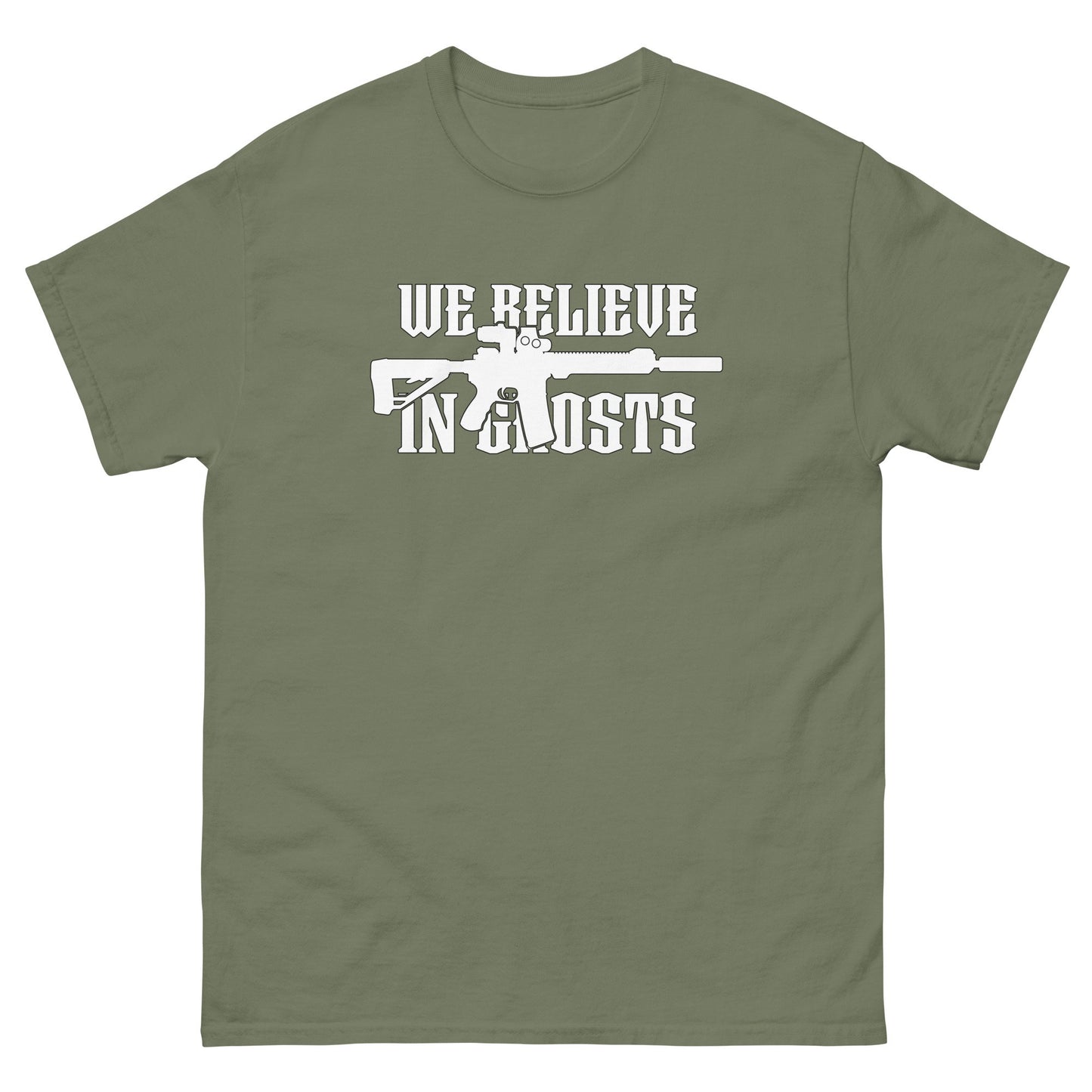 Omega Custom T's "We Believe In Ghosts" - Pick Your Color - Pick Your Size - HR Tactical Innovations