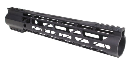 Guntec 12" 'Air-Lok' M-LOK Free Float Handguard, Split Top Rail - Black - HR Tactical Innovations