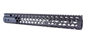 Guntec AR-15 15" Honeycomb Air Lite MLOK Handguard - Anodized Grey