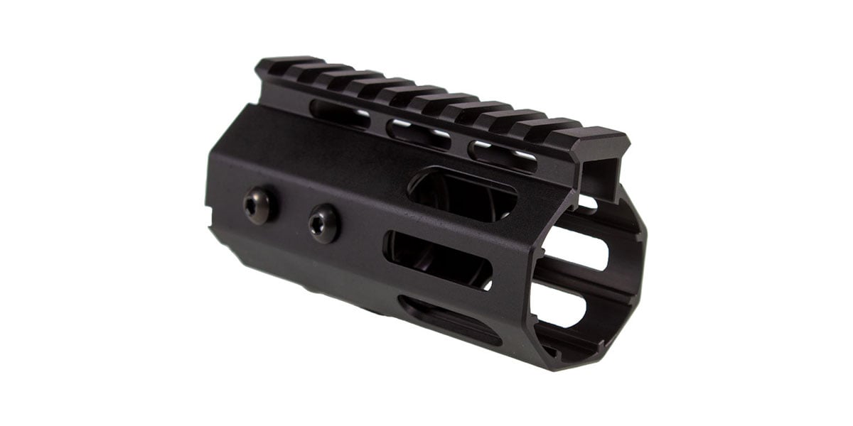 JE Machine 4" MLOK Free Float Handguard, Black, Barrel Nut Included - HR Tactical Innovations