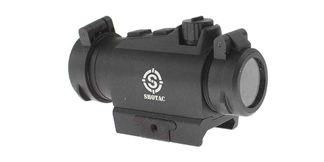 Red Dot Sight w/ Low Profile Rail Mount, 2 MOA Dot, 20MM Objective Lens - Black Finish - HR Tactical Innovations