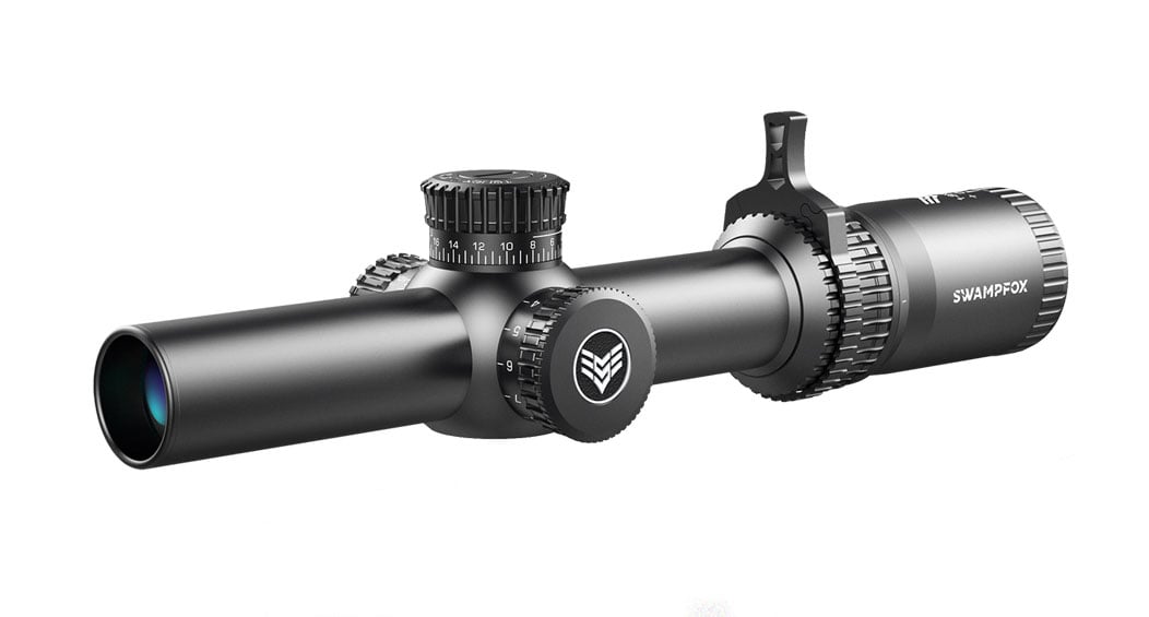 Swampfox Optics Tomahawk LPVO 1-4x24 Scope - Guerilla Cross MOA Reticle - HR Tactical Innovations