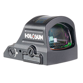 Holosun Technologies, 407C-X2, Red Dot, 2 MOA, Black, Side Battery, Solar Failsafe, Mount Not Included Single Reticle Option