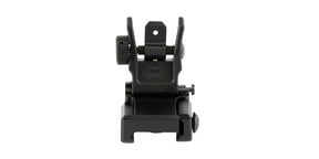Leaper, Inc. - UTG Low Profile Flip-Up Rear Sight, Dual Aperture, Fits Picatinny, Black