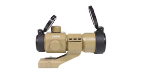 TacFire 1x30 Dual-Illuminated Red Dot Sight w/ Cantilever Mount - FDE