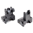 Flip-Up Spring-Assisted AR 15 Backup Iron Sights – Front & Rear Set – Same Plane - HR Tactical Innovations