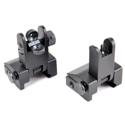 Flip-Up Spring-Assisted AR 15 Backup Iron Sights – Front & Rear Set – Same Plane - HR Tactical Innovations