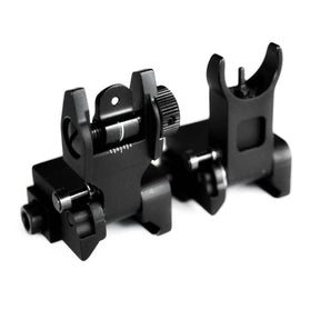 Pro Series AR 15 Flip-Up Backup Iron Sights (BUIS) – Front & Rear Set – Same Plane – IS-09 – W/O Front Sight Tool